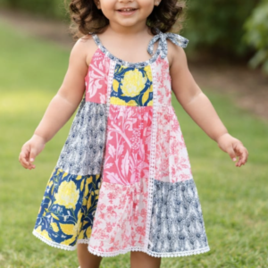 Floral Patchwork Kids Dress